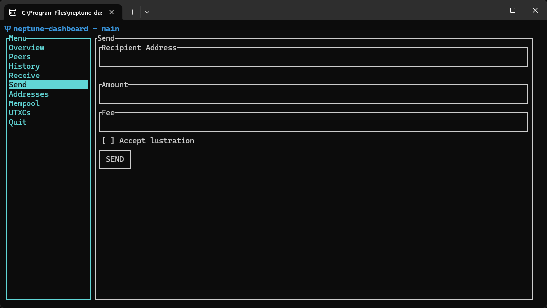 Neptune Dashboard screenshot
