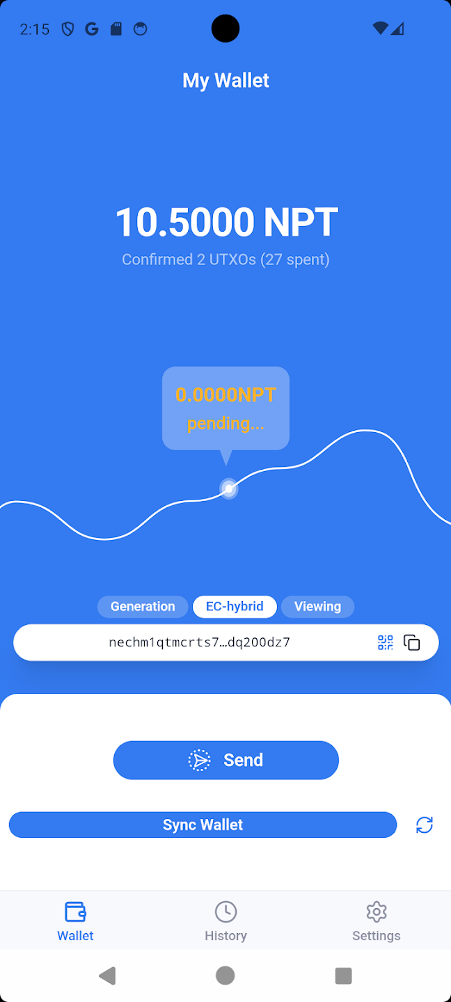Neptune Wallet Mobile screenshot on Android